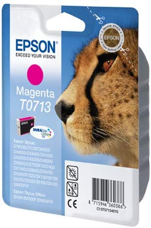 Epson T0713 Cheetah Magenta, Genuine, DURABrite Ultra Ink - Image 2
