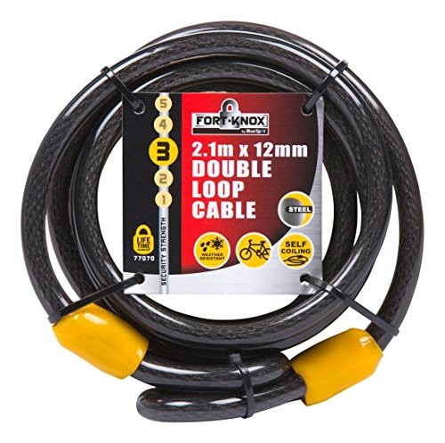 BlueSpot 77070 2.1 m x 12 mm Double Loop Cable - Black