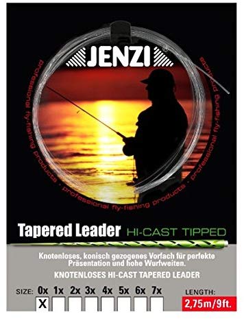 Jenzi Tapered Leader (Conically Drawn Fly Leader, 240 cm), 7x 0.12/0.44