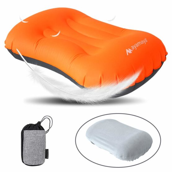 Inflatable Camping Pillow AYAMAYA Blow Up Travel Pillows with