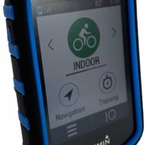 TUFF LUV Silicone Twin Dual Layer Double Protective Skin Case Compatible With Garmin Edge 830 - Black/Blue