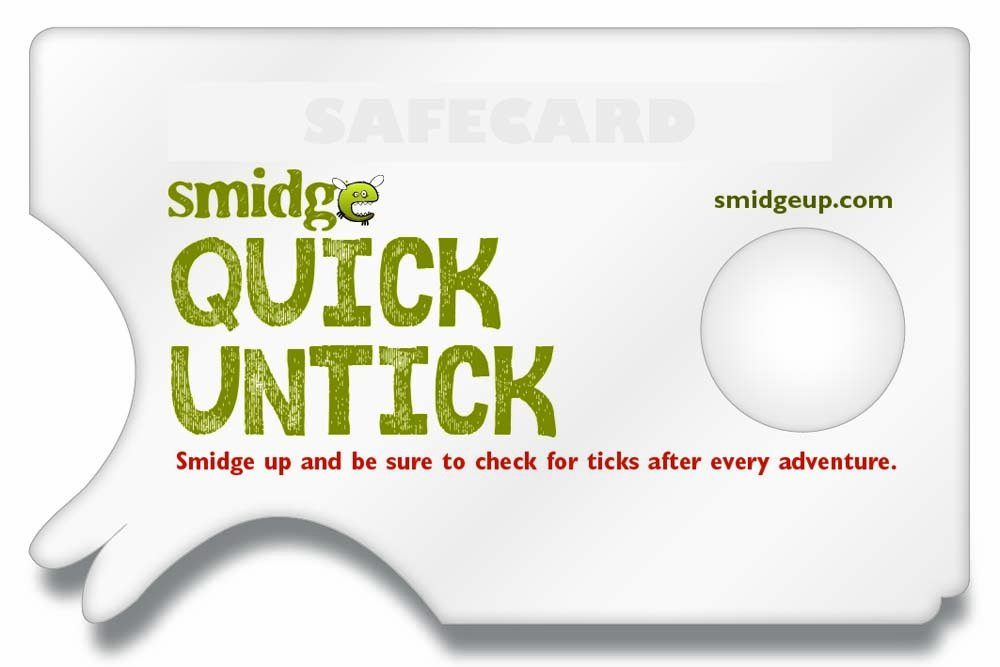 Smidge Unisex's Tick Removing Card, Green, one size