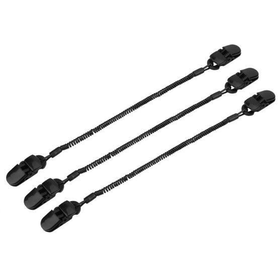 Alomejor 3Pcs Cap Retainer Hat Clip Keeper Windproof Hat Retainer for Fishing Jogging Camping Apparel Keeper Holder and Coiled Cord