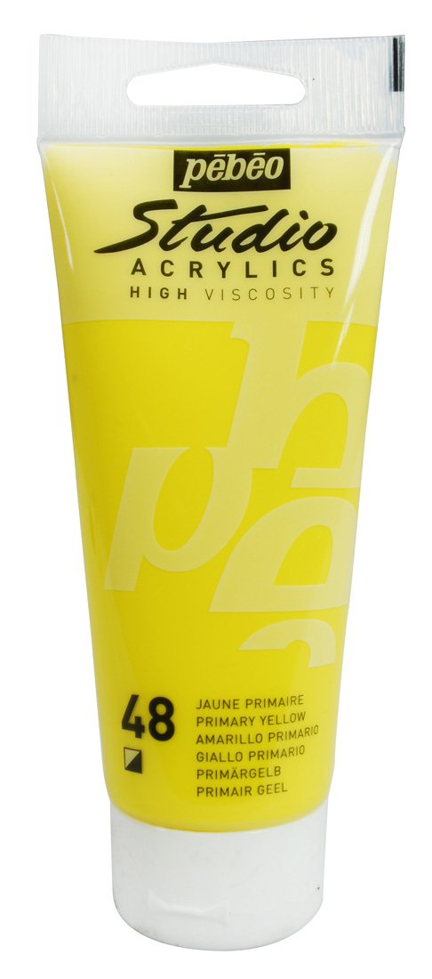 Acrylic Opaque Paint - Primer Yellow - 100 ml, Opaque Primary Yellow, 100 ml (Pack of 1)
