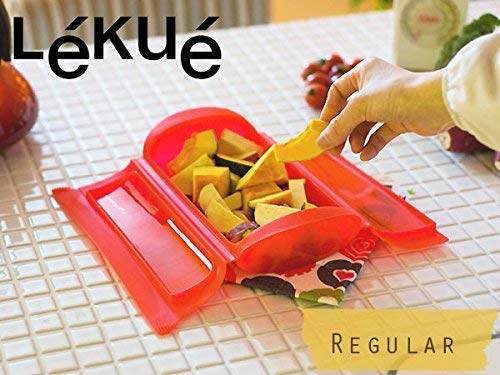 Lékué Steam Case, silicone Red, 1-2 people (650 ml), 15x10x8 cm - Image 4