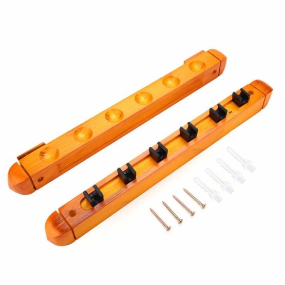 Pool Cue Rack Wooden Billiard Pool Cue Holder Snooker Wall Mounted Rack Stick Holder for Billiards Snooker Accessory