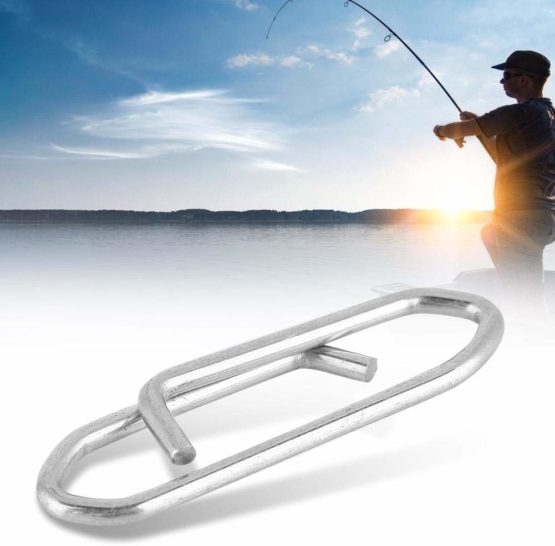 Fishing Snap Clips 100pcs Stainless Steel Fishing Safety Snaps Clip Interlock Line Terminal Tackle Accessory for Fishing Outdoor - Image 3