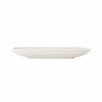 Villeroy & Boch Artesano Original Olive, Flat Premium Porcelain Bowl with Raised Edge, White, Microwaveable, 28 x 8 cm