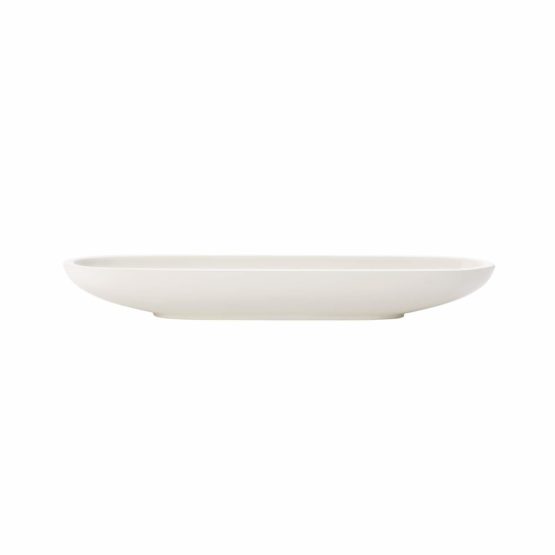 Villeroy & Boch Artesano Original Olive, Flat Premium Porcelain Bowl with Raised Edge, White, Microwaveable, 28 x 8 cm