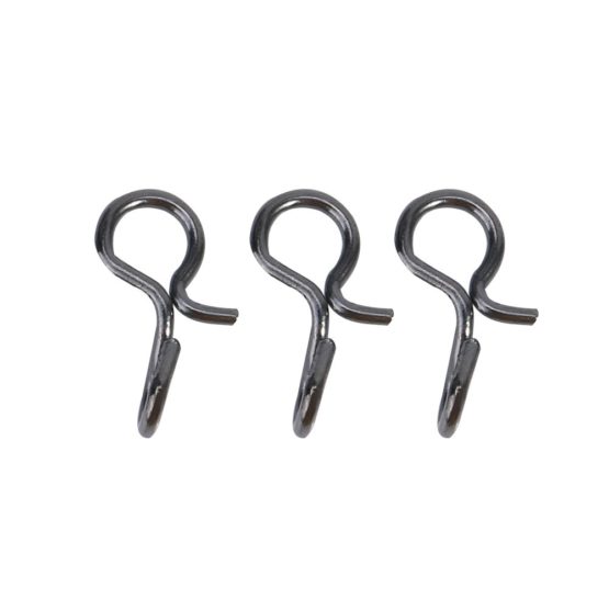 VGEBY 50pcs Fishing Snaps, Black Stainless Steel Fly Hook Lure Snap Quick Change Fishing Snaps - Image 2