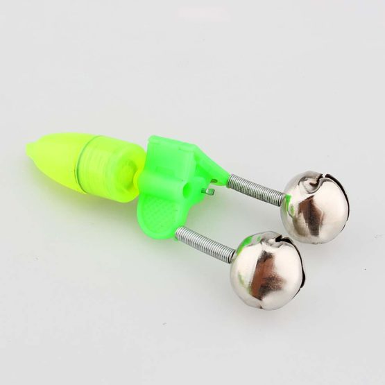 Set of 10 Fishing Alarm Light LED Twin Bells Fishing Tackle Night Fishing Accessory Portable Night Sea Fish Green Rod Clip Tip Fish Bait Alarm - Image 4