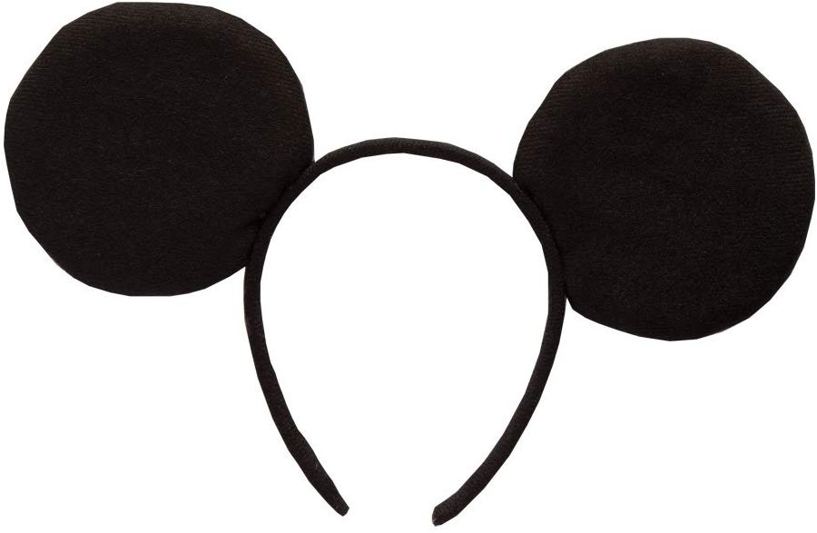 Includes headband with attached plush ears, Black
