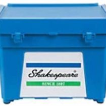 Shakespeare Seat Box - Strong Water Resistant Large Fishing Tackle Storage - Twin Locking Latch, Extra Deep Lid - For Saltwater and Freshwater