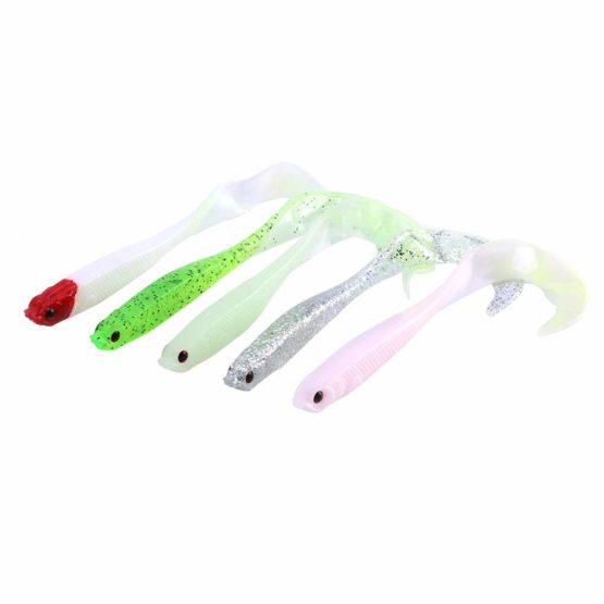 Alomejor Tail Fishing Bait Soft Artificial Fishing Lures Sea Boat Fishing Lure Suitable for Sea River Lake Fishing(Mixed Color)