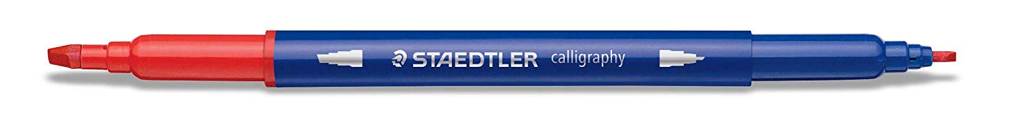 STAEDTLER 3005 TB12 Double-Ended Calligraphy Pen - Assorted Colours 12 Count (Pack of 1) Multicolor, Multicoloured - Image 2