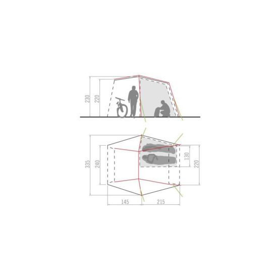 Vaude Drive Van Unisex Outdoor Dome Tent available in Sand/Sand - One Size - Image 2