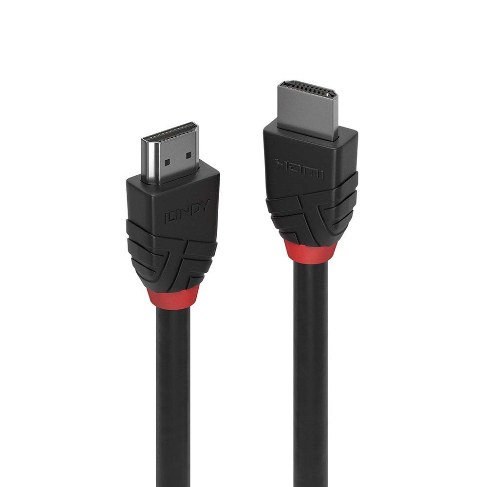 Lindy 1m High Speed HDMI Cable, Black Line, with Ethernet
