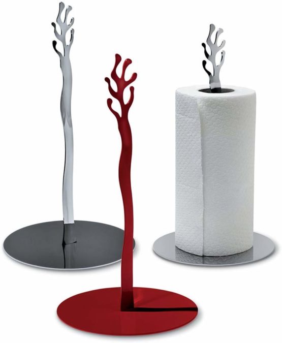 Alessi Mediterraneo Design Kitchen Roll Holder, 18/10 Stainless Steel, Mirror Polished - Image 3