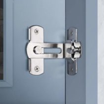 90 Degree Right Angle Door Latch Hasp Bending Latch Buckle Bolt Barn Sliding Lock Barrel Bolt with Screws for Toilet Doors and Windows