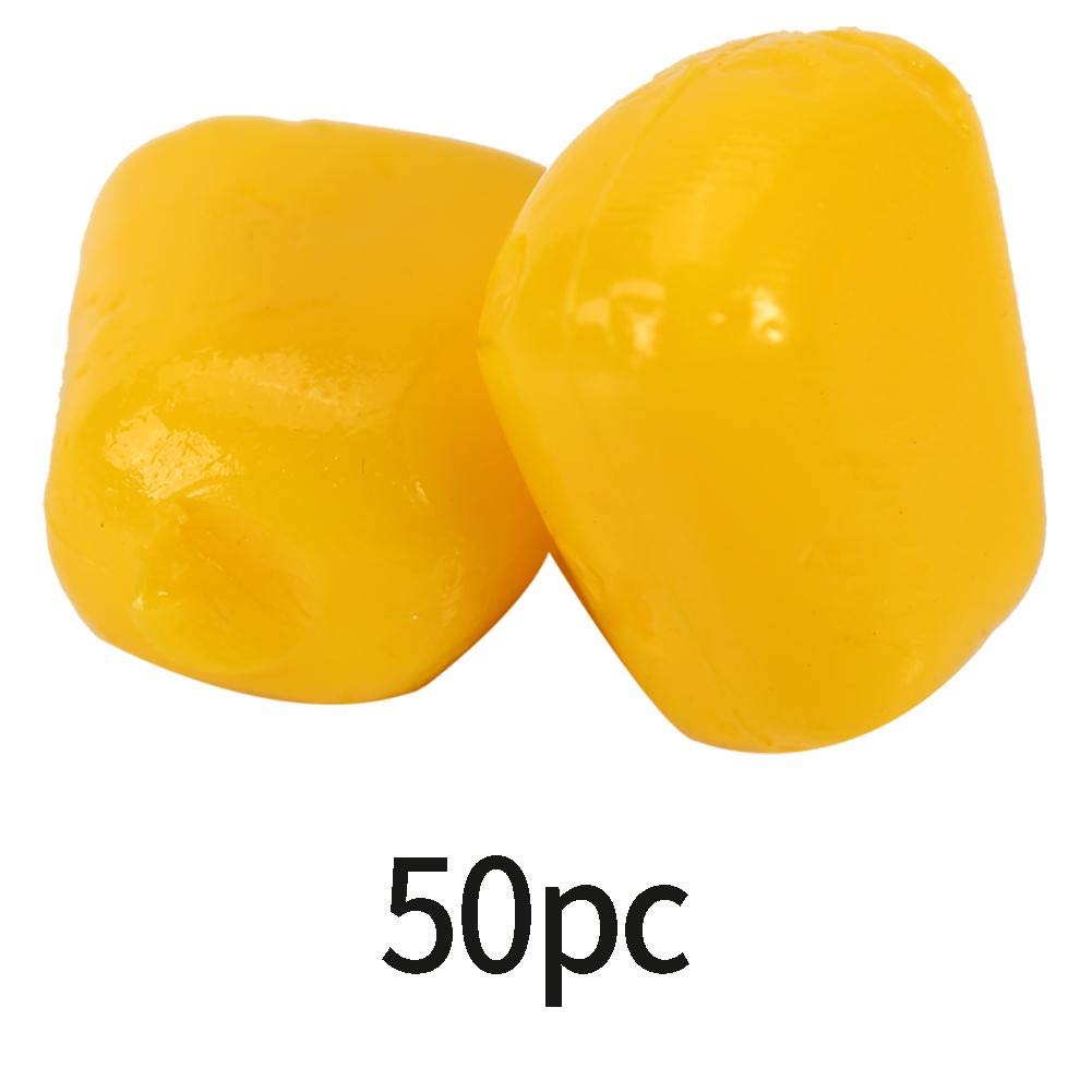 VGEBY1 Fishing Artificial Corn Lure, 50Pcs/Bag Outdoor Freshwater Artificial Corn for Fishing Lures, Yellow