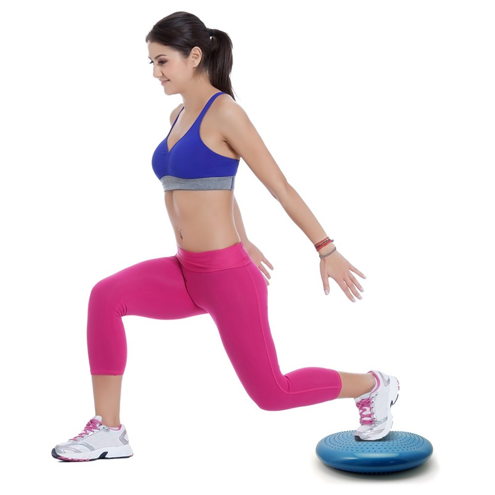CampTeck U6765 Inflatable Air Stability Balance Wobble Cushion (32cm) with Hand Pump for Core Training Agility, Gym Workouts - Image 3