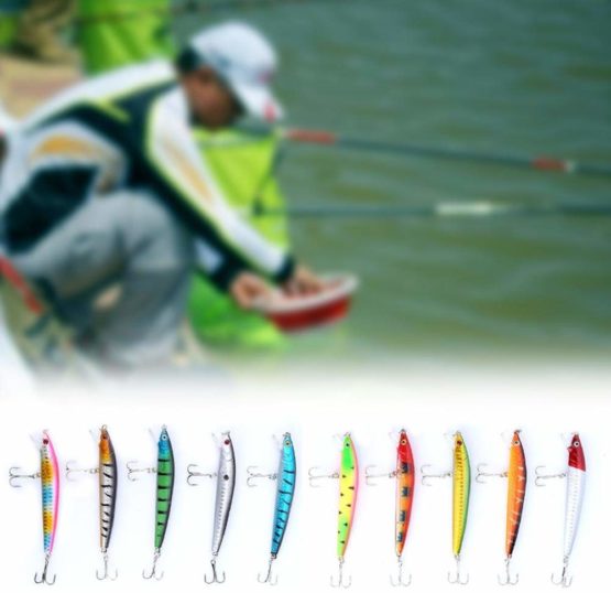 Zerone 10Pcs Fishing Lure Kits Hook for Minnow Gig Trout Pike River Fishing Diving Lures Artificial Tackle - Image 3
