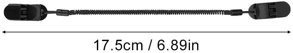 Cap Clip, 3pcs Black Retractable Coiled Cord with Crocodile Clips for Fishing Golf Boating Sailing Hiking - Image 3