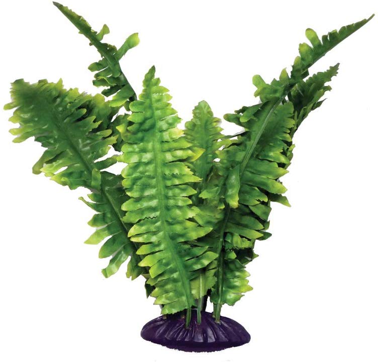Komodo Boston Fern Green Artificial Plant Habitat Decor for Reptiles Terrarium Vivarium Durable Realistic Hygienic Easy Clean for Enclosures