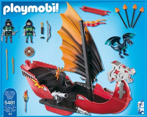 Playmobil 5481 Dragon Battle Ship, Fun Imaginative Role-Play, PlaySets Suitable for Children Ages 4+, Green - Image 2