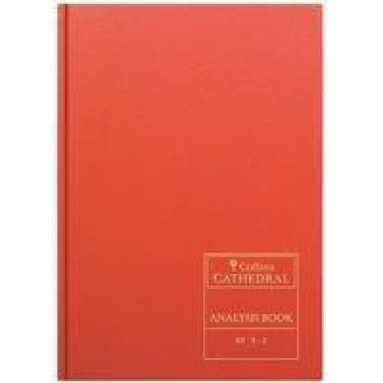 Collins 060335 Cathedral 69 Series Analysis Book, 96 Pages, Red