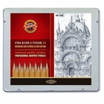 KOH-I-NOOR 8B-10H Graphite Pencil in Tin (Pack of 24)