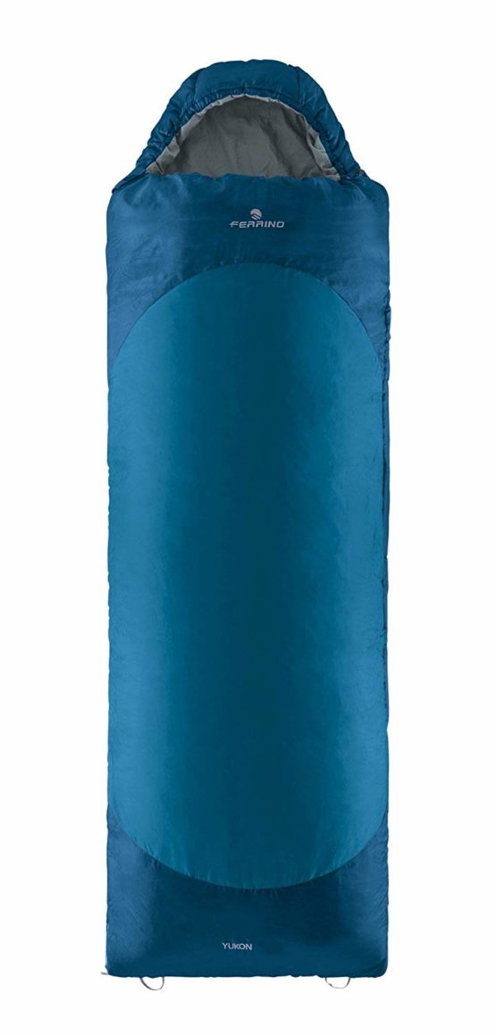 Ferrino Yukon Sq Sleeping Bag (Left Side Zipper), Blue, Large BigaMart