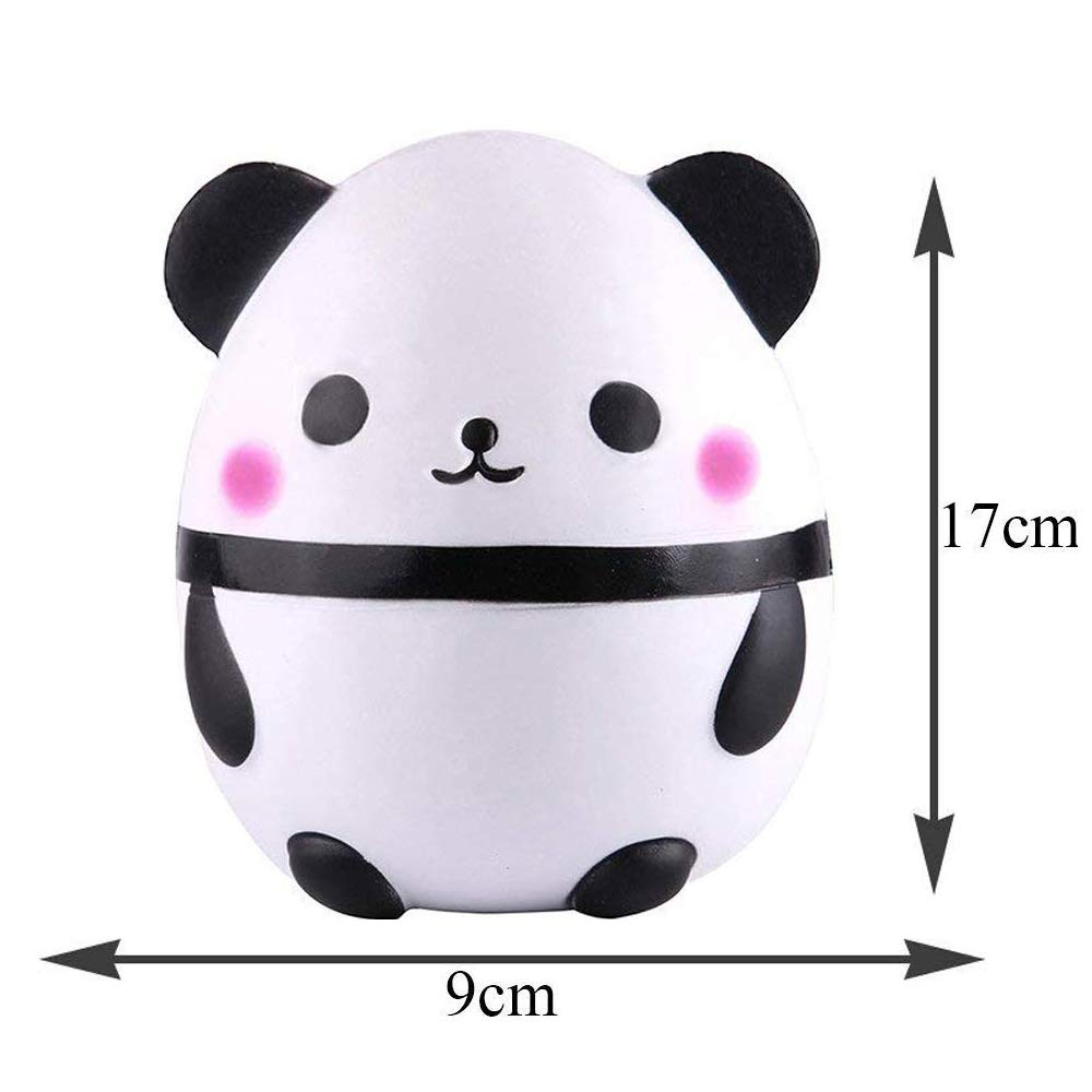 Anboor Squishies Panda Egg Jumbo Squishy Slow Rising Squeeze Toys Scented Kawaii Squishies Animal Toy for Kids Adults 1 Pcs (White),17 x 9 x 9 cm - Image 4