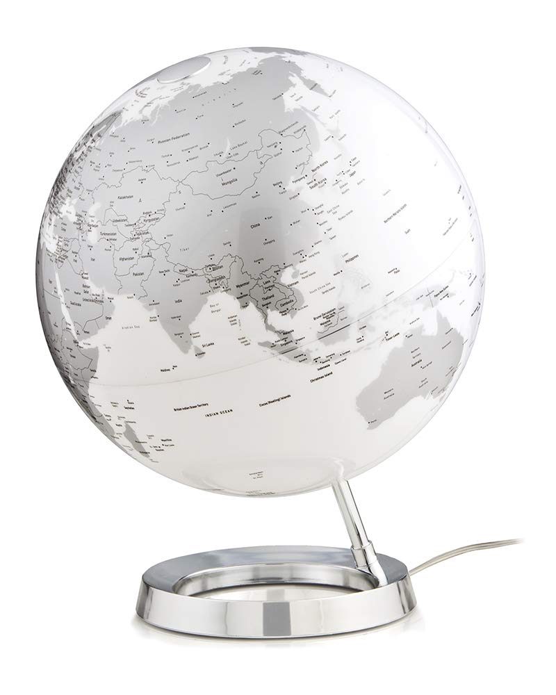 Atmosphere 30cm Globe (Bright Chrome), White