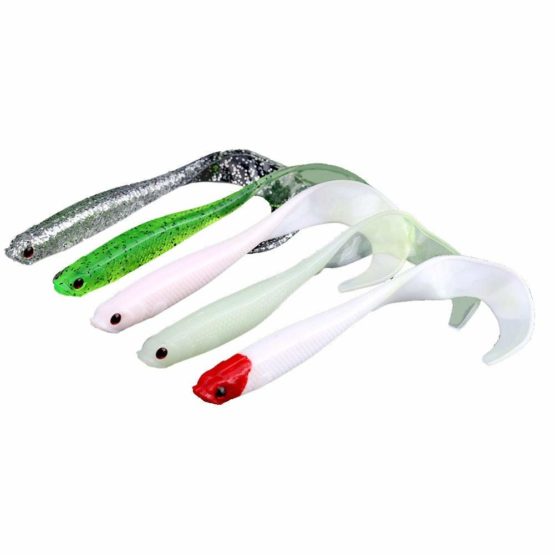 Alomejor Tail Fishing Bait Soft Artificial Fishing Lures Sea Boat Fishing Lure Suitable for Sea River Lake Fishing(Mixed Color) - Image 2