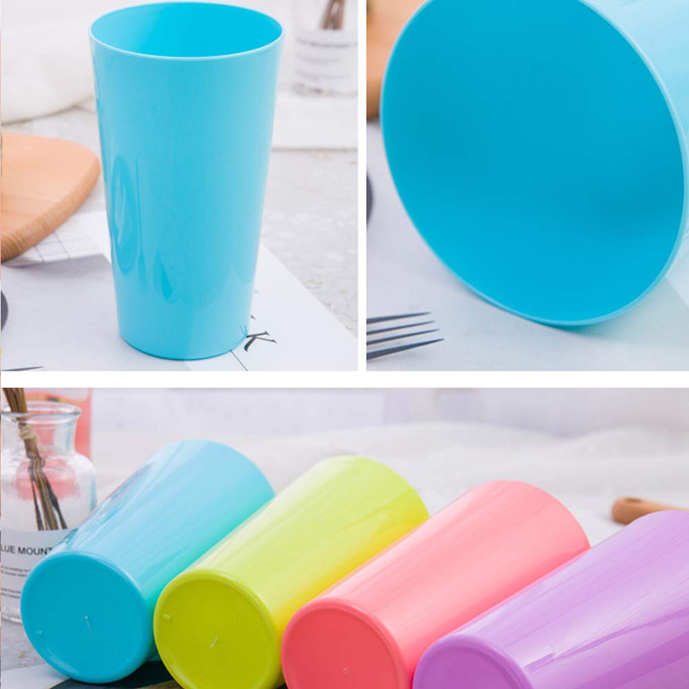 Plastic Cups 12 Pcs 500ML/17.5oz Reusable Drinking Cups for Indoor Outdoor Parties Camping, Beach and Picnic - Image 3