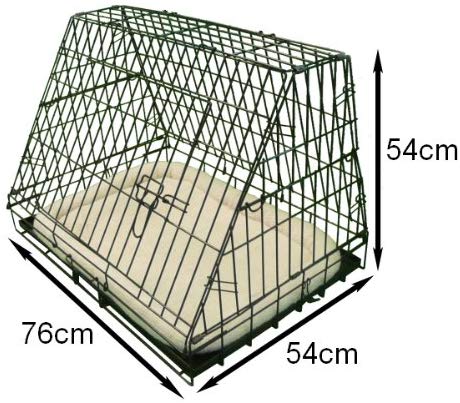 Ellie-Bo Black Deluxe Slanted Medium 30-inch Folding Dog Cage/Crate with Metal Tray and Dog Bed Mat, 76 cm L x 54 cm W x 54 cm H - Image 3