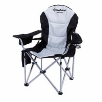 KingCamp Folding Chair Lumbar Back Support Light Weight Portable Deluxe Padded Oversize with Cooler and Armrest for Camping, Carry Bag Included