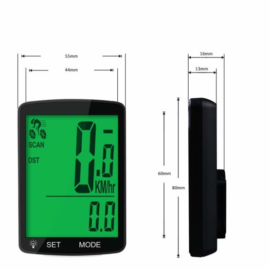 Dricar Bike Computer Wireless Waterproof Cycling Computer Multifunctional Bicycle Speedometer Odometer with Large Backlight LCD Display for Tracking Distance Speed Time - Image 2