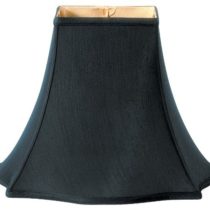 Royal Designs Fancy Square Bell Lamp Shade, Black, 4 x 10 x 8.5