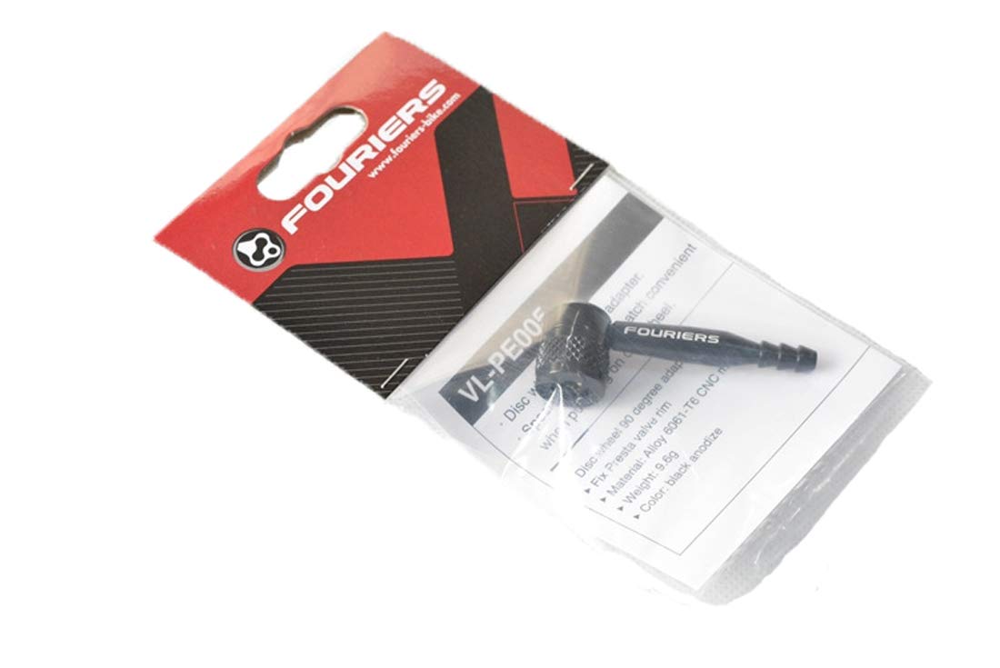 FOURIERS Disc Wheel Pump Adapter 90 Degree Valve Adaptor, Black - Image 3