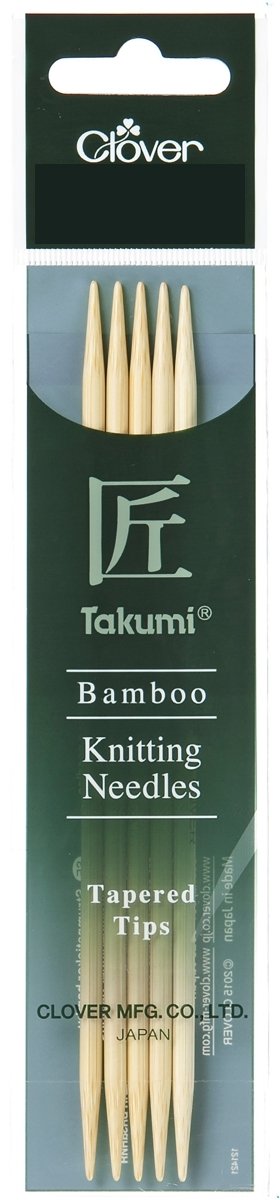 Clover Takumi Bamboo: Knitting Pins: Double Ended: Sets of Five: 16cm x 2.75mm, Wood, 2.75mm