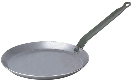 DE BUYER Pancake Pan White Sheet Metal with Angled Handle Diamètre 26