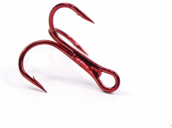 Croch Fishing hook Triplet treble round bend -130Pcs high carbon steel sharp barbed fish hooks-size:4#,6#,8#,10# - Image 3