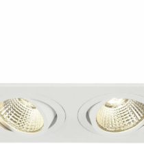 SLV New TRIA 2 Set/LED, floodlight, Ceiling Spotlight, recessed, Indoor Lighting / 2700K 14W 1160lm White 38 Degrees, Aluminium, 14 W