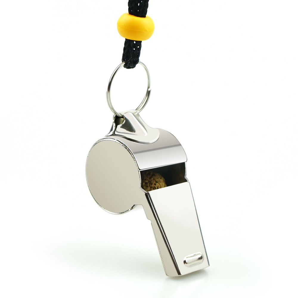 Hipat Whistle, 6 Pack Stainless Steel Sports Whistles with Lanyard, Loud Crisp Sound Whistles Bulk Great for Coaches Referees - Image 4