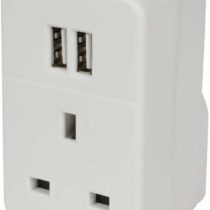 Mercury UK to Europe Travel Adaptor with Twin USB