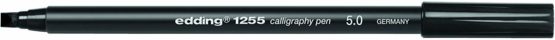 edding 1255 Calligraphy Pen - Black - Box of 10 - Calligraphy Nib 5 mm - Fibre Pen for Paper, Wood, Terracotta, Canvas - Hand Lettering, Bullet Journals, Thank You Cards, Calligraphy Books