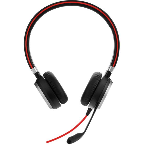Jabra Evolve 40 MS Stereo Headset – Microsoft Certified Headphones for VoIP Softphone with Passive Noise Cancellation – USB-Cable with Controller – Black - Image 4