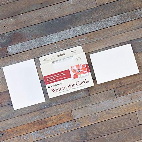 Strathmore Watercolor Greeting Card Pkg 10, White, 5x6.875 - Image 3